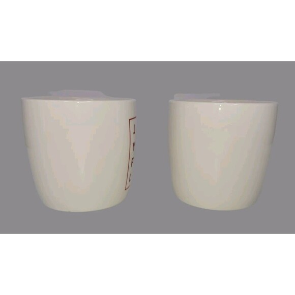 Starbucks Set of 2 JOYFUL 14 oz Coffee Tea Mug Cup Peace Christmas - Picture 2 of 6